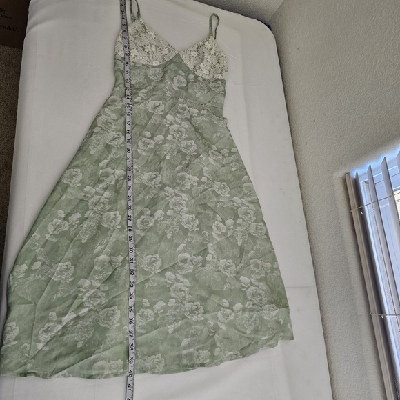 Cider Green Lace Floral Sweetheart Midi Dress NWT XS Cottagecore Spring Wedding - Picture 10 of 11